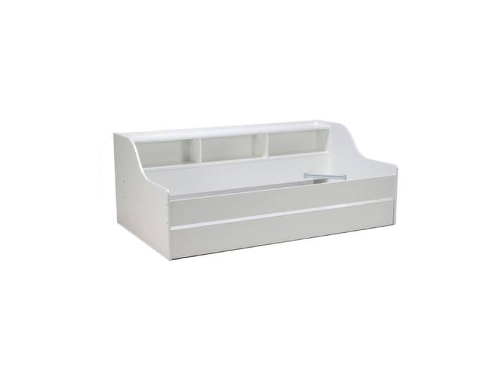 Lit étagère gigogne - 1 tiroir-lit 90x190 Weber Industries Palma - Blanc
