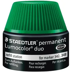 Staedtler, Ersatzpatronen + Tintenfass, Tankstelle Lumocolor (Grün, 4 Stk.)