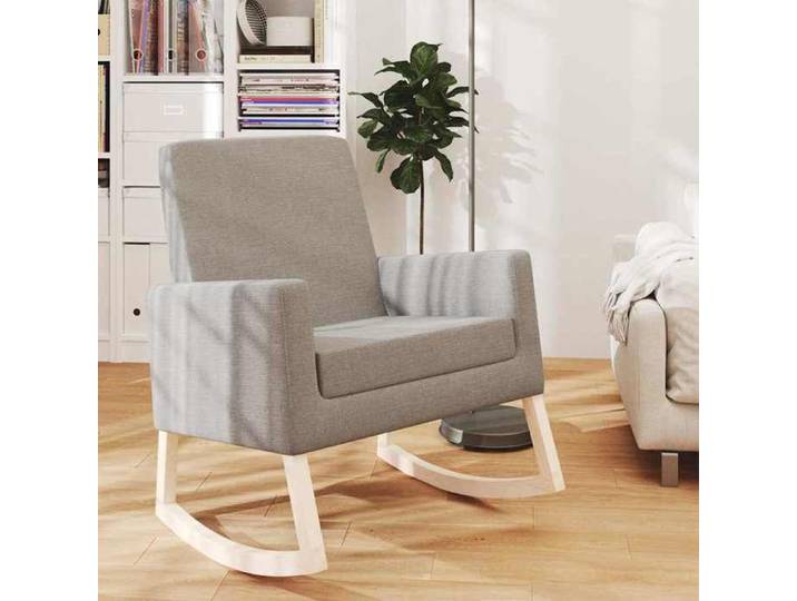 Chaise à bascule - 1 place - fauteuil relaxant - Gris clair Tissu_2447