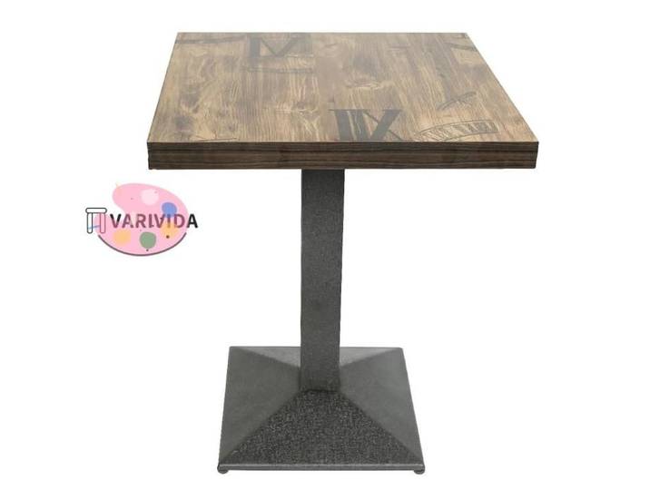 VARIVIDA 1X Table de cuisine carré (couleurs rétro en bloc)