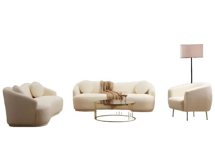 JVmoebel Polstergarnitur Weiße Designer Sofas aus hochwertigem Material für modernes Wohnen, (3-Sitzer), Made in Europa