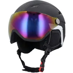 CMP Herren Helm WA-2 SKI HELMET WITH VISOR, Größe M in Schwarz Schwarz
