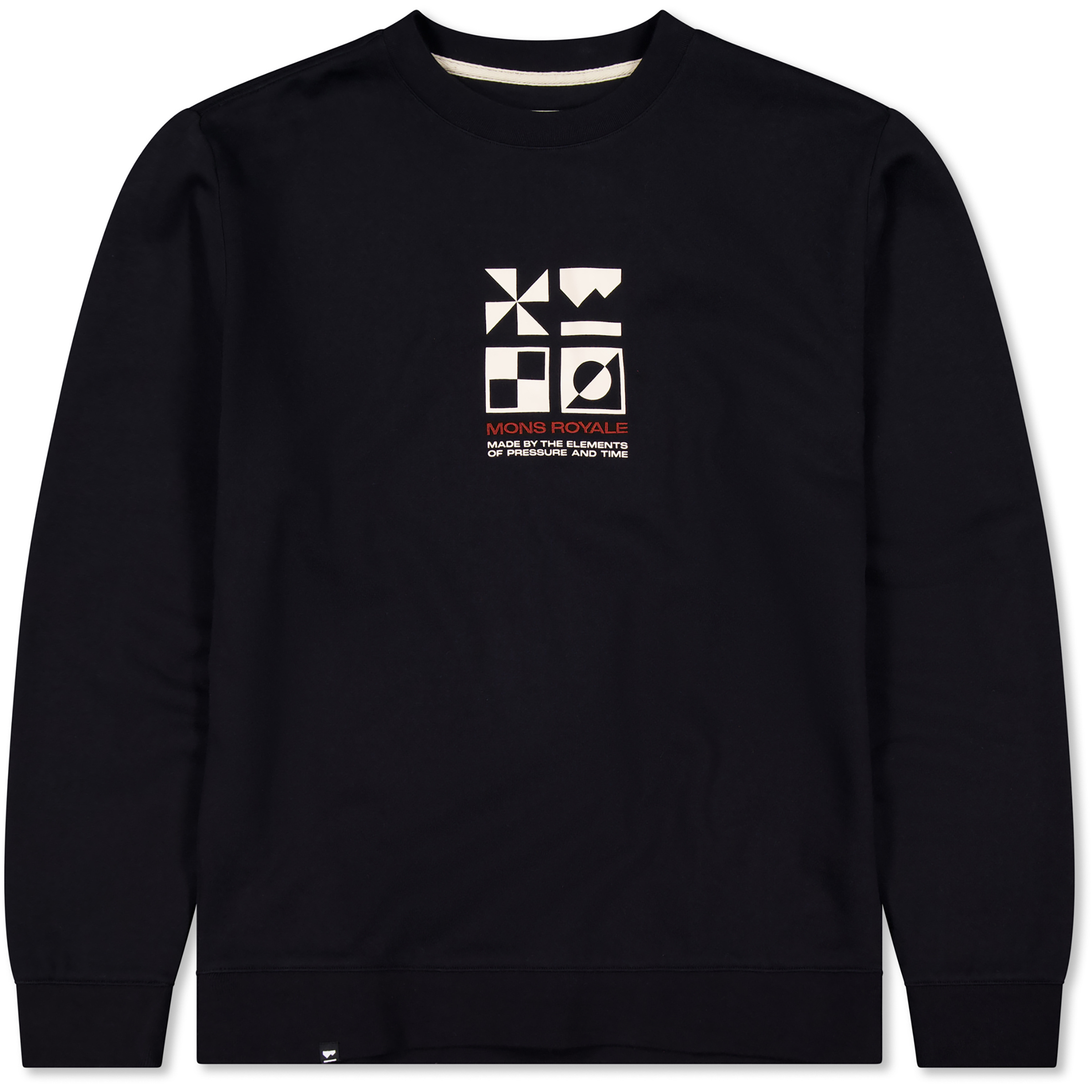 Mons Royale Inversion Merino Crew Herren Pullover schwarz Größe S Lifestyle Hautfreundlich Merinowolle