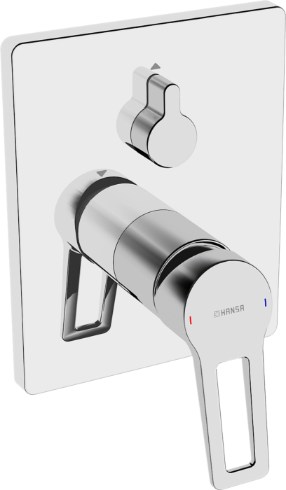 Wannenarmatur Hansatwist 89849085 Hansabluebox, eckige Rosette, chrom