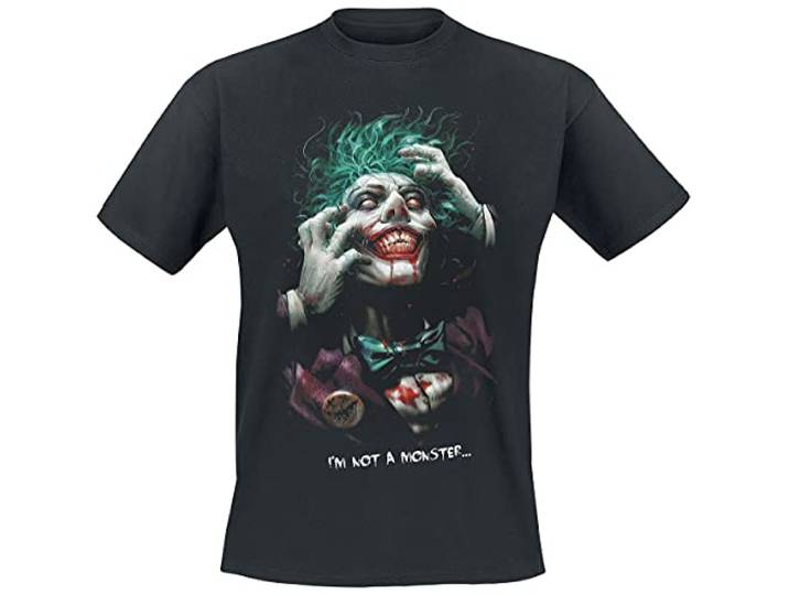 dc comics t shirt heren, zwart., S