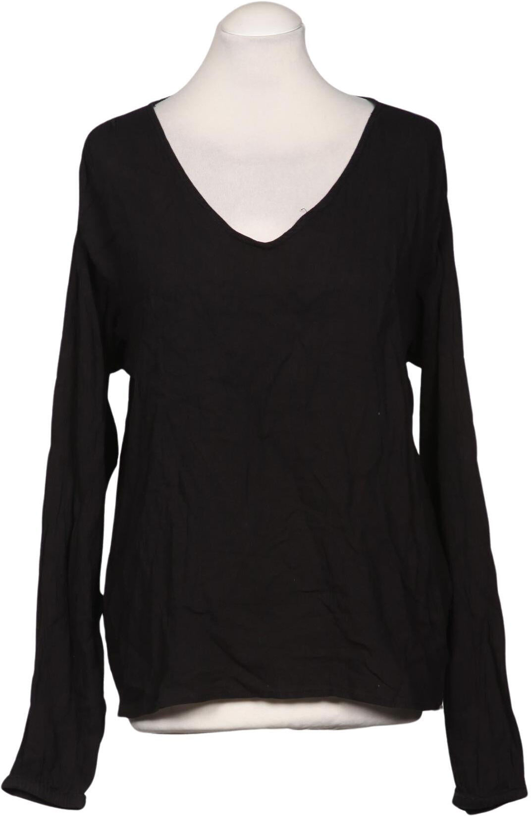 Knowledge Cotton Apparel Damen Bluse, Schwarz, Gr. M, Baumwolle - Second Hand