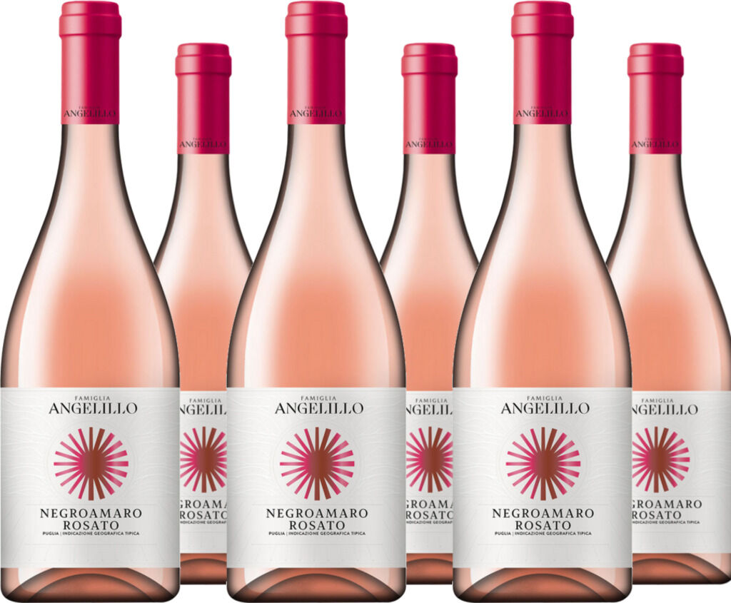 6er Vorteilspaket Negroamaro Rosato Puglia IGT 2024 Famiglia Angelillo