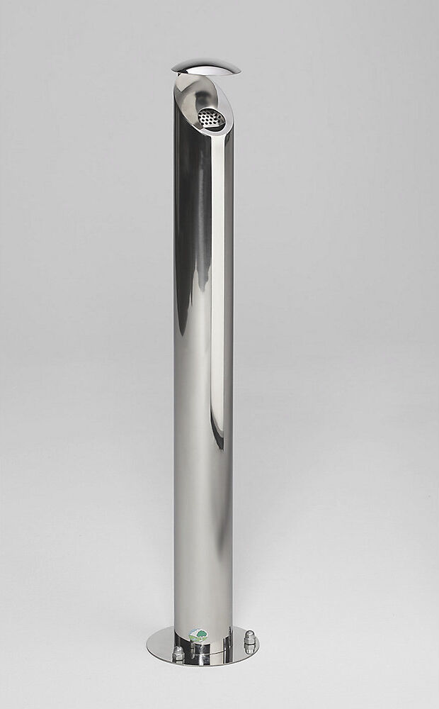 Edelstahl-Standascher, abschließbar, Volumen 4,2 l, Ø 120 mm, poliert VAR