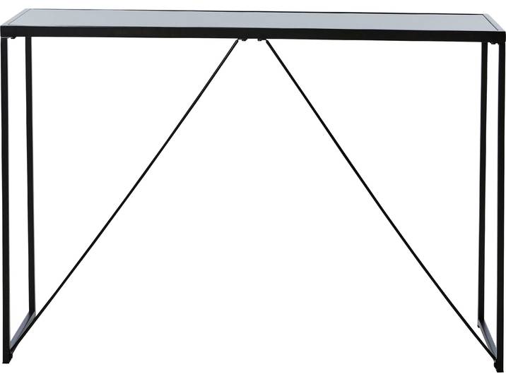 Konsolentisch JAHNKE GLAM CONSOLE , schwarz (schwarz, schwarzglas, schwarz, schwarzglas), B:111,3cm H:76cm T:30cm, Tische, Konsolentisch, Breite ca. 111 cm, Beistelltisch