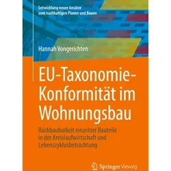 EU-Taxonomie-Konformität im Wohnungsbau, Fachbücher von Hannah Vongerichten