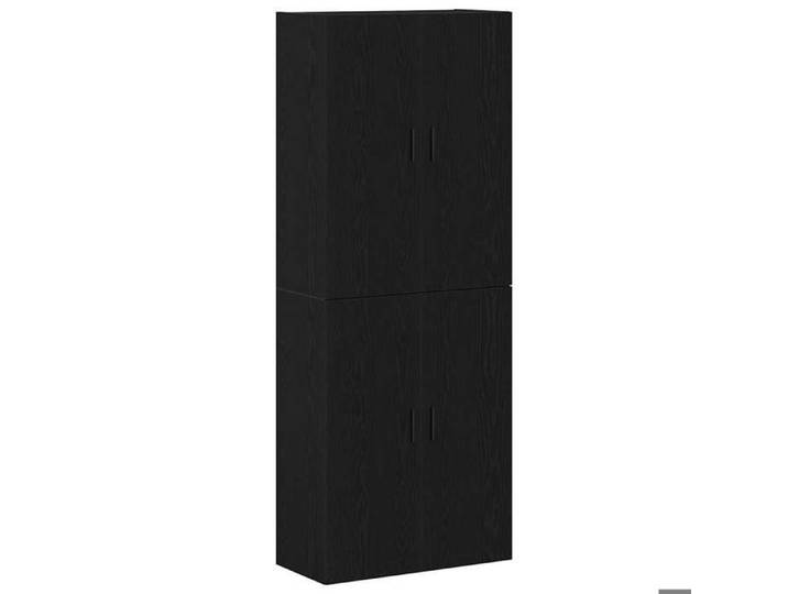 ABOTT@Cabinet de salon/chambre/Cuisine - KENNETH - Armoire Murale mural - Lot de 2 - Chêne noir 69 5x34x90cm - 420244
