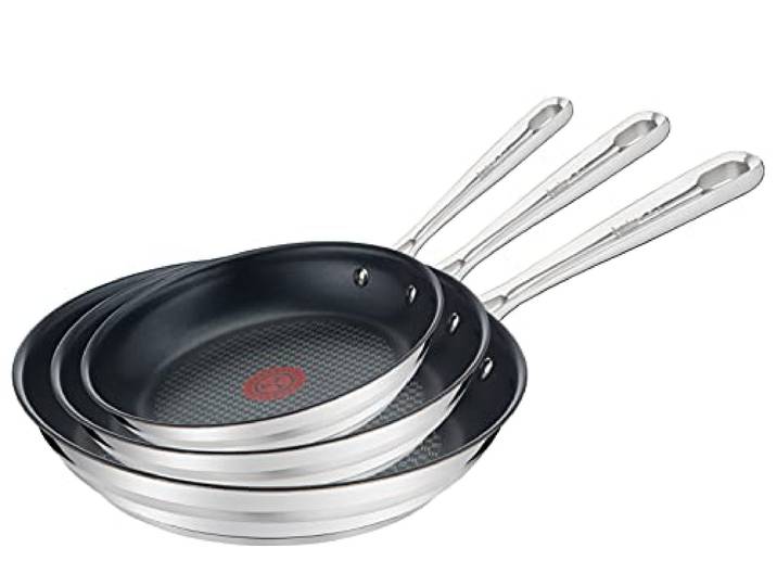 Tefal Jamie Oliver Brushed Pfannenset Edelstahl