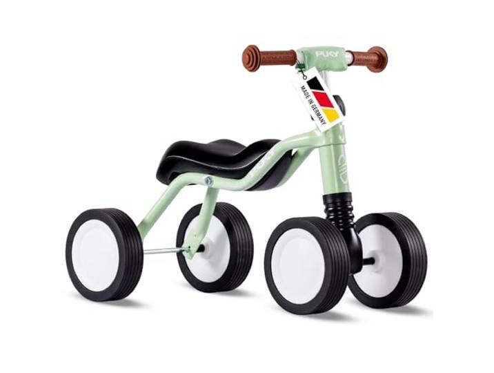PUKY WUTSCH Pastel Green Lauflernrad ab 1 1/2 Jahren FLOAT-Laufrad Lauflernhilfe Kinder Lauflernwagen Indoor & Outdoor Kinderfahrzeug mit Sicherheitslenker & Pendelachse