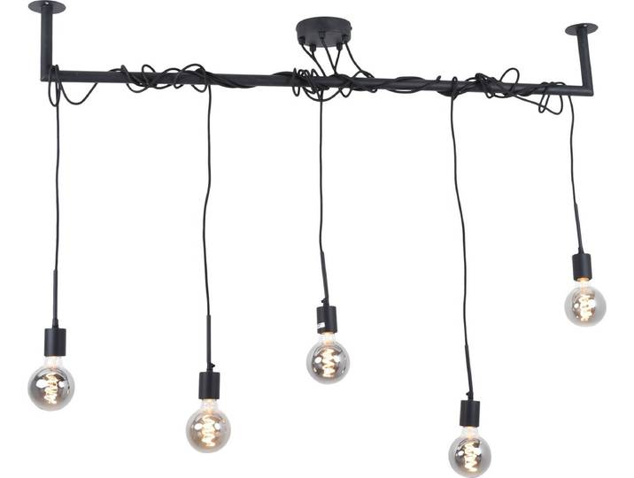 Urban Interiors Hanglamp Bar 5 lichts L 120 cm zwart