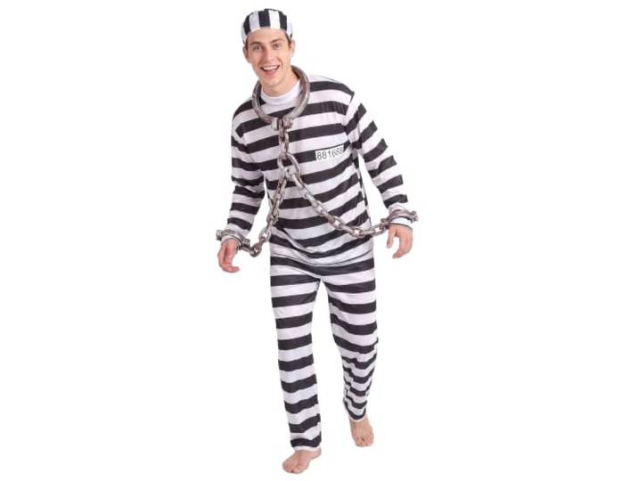 DEGUISE TOI - Gevangenis outfit voor mannen