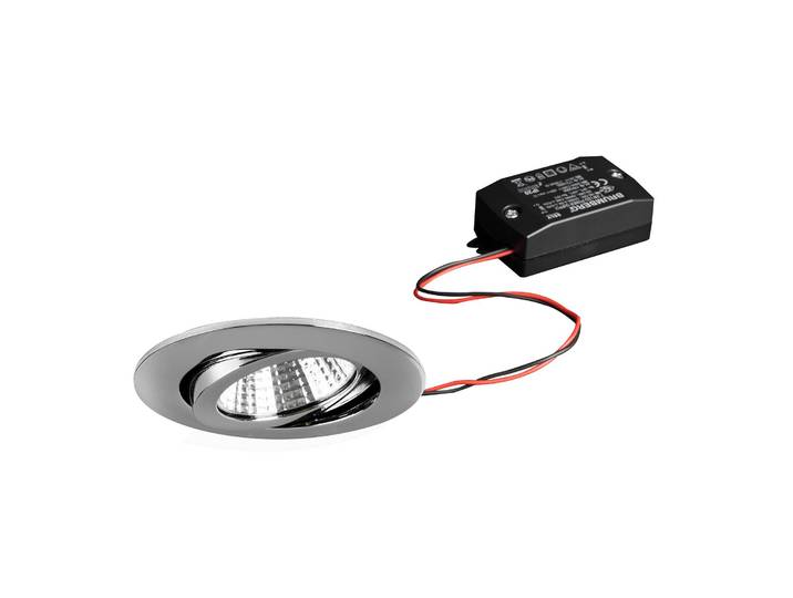 BRUMBERG BB03 Einbauspot nicht dimmbar, chrom, chrom / silber, für Wohn- / Esszimmer, Aluminium, Downlights
