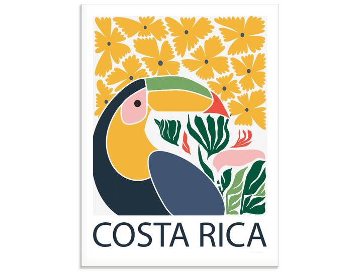 Glasbild ARTLAND Costa Rica , bunt (farbe bild(er): farbig), B:60cm H:80cm, Bilder, Glasbild, in verschiedenen Grössen