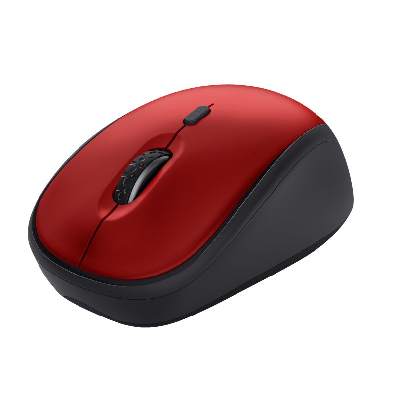 Trust 1600 DPI Büro Maus Optisch Yvi+ (Schwarz, Rot) 24550