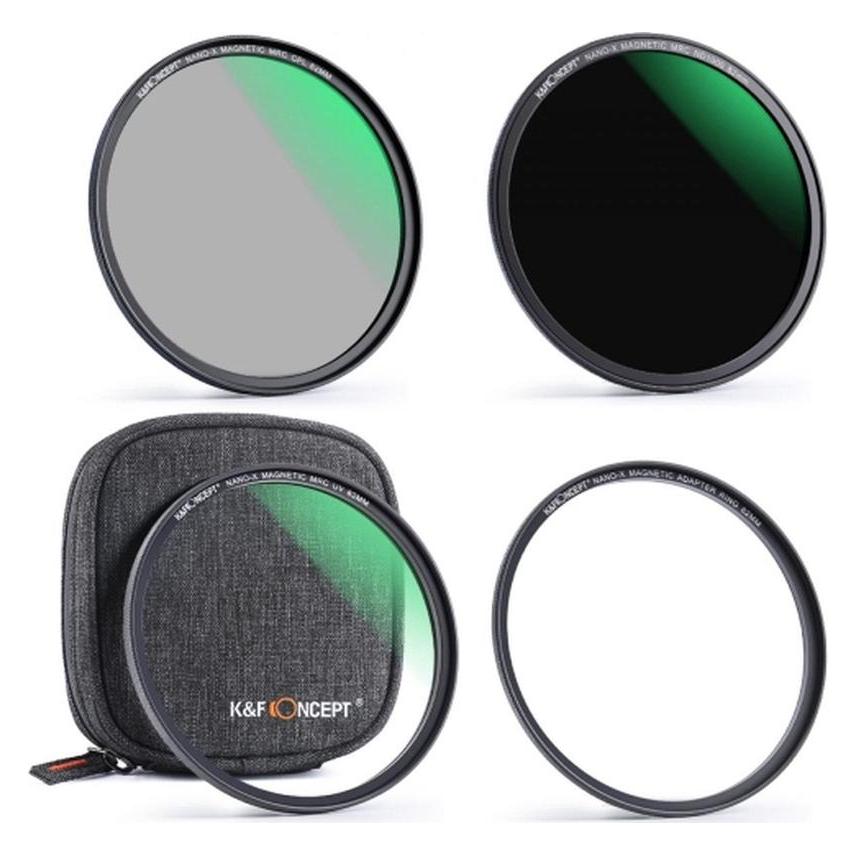 K&F Concept Concept Magnetic Lensfilter-Kit CPL-ND-UV 77 mm (77 mm, ND Filter) (SKU.1626)
