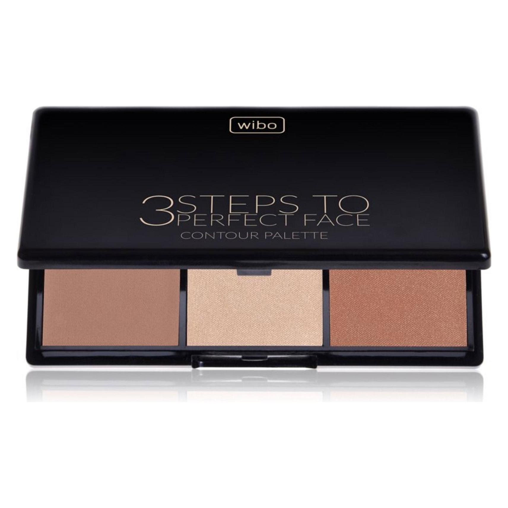 Wibo 3 - Steps to Perfect Face Contour Palette F (Dunkel, Bronzer, Highlighter, 10 g) (35-UNIW)