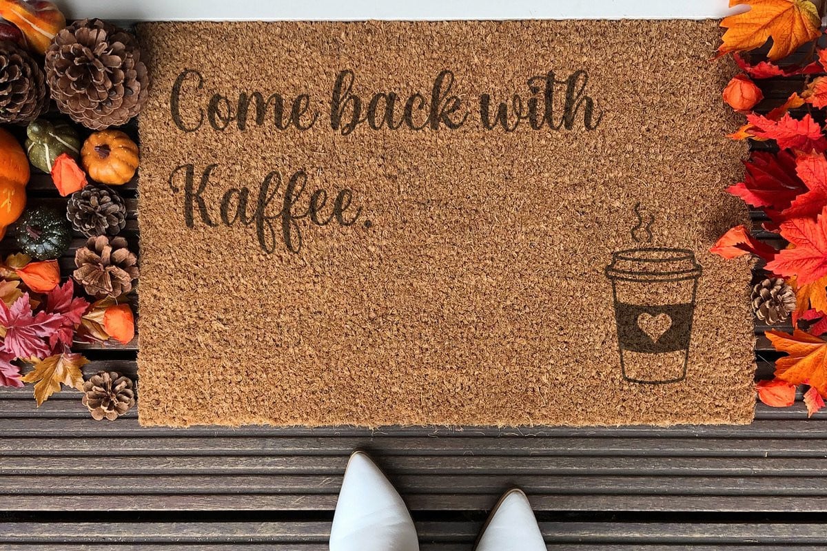 Come Back With Kaffee Ingangsmat 90 x 60 cm