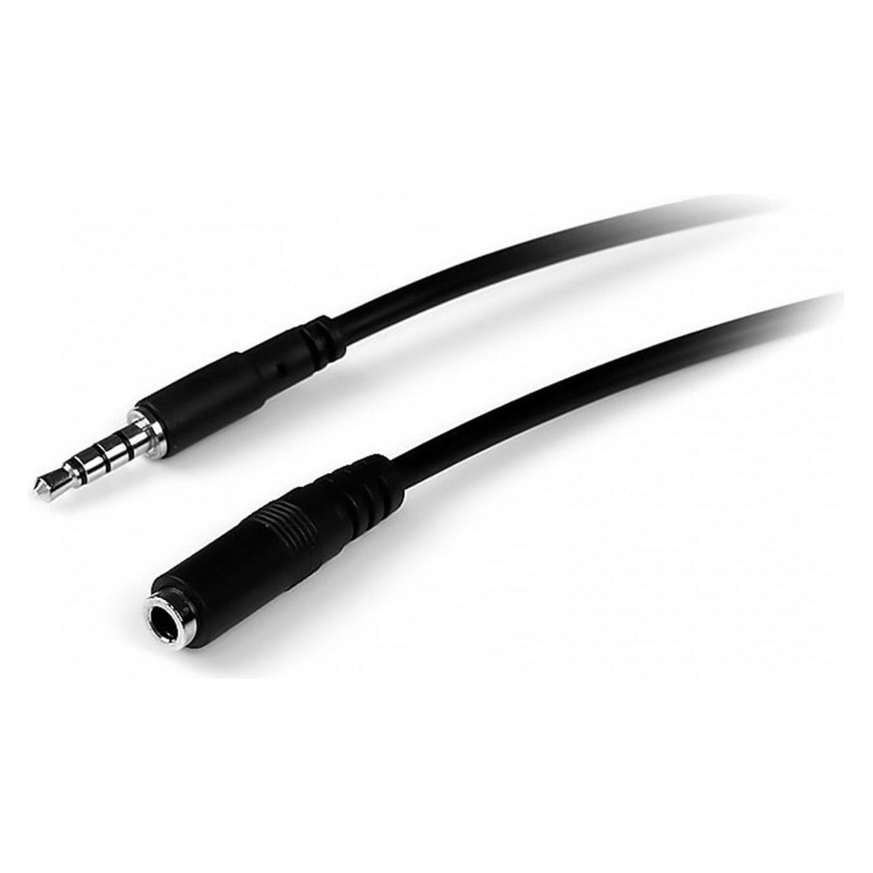 StarTech 3,5-mm 4-pol Klinkenverlängerungskabel (2 m, AUX Kabel) (MUHSMF2M)