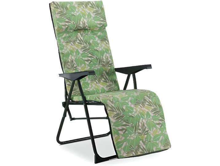 Transat Relax 5 Positions Solenny Rembourrée 3 cm avec appui - Solenny - Vert - Pliant