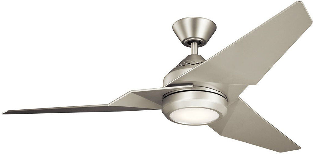 Metro Camptown 60cm Ceiling Fan with LED Lights Silver/Brushed Nickel 60cm
