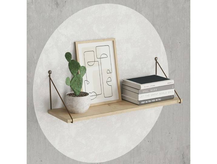 Etagère murale 1 planche 72cm JENA - Chêne