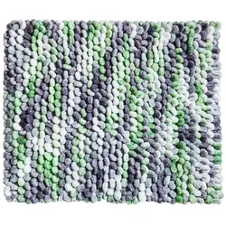 Linea Due Badteppich PUNTO silber lime 55x65 cm