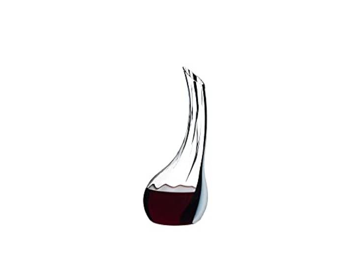 RIEDEL Cornetto Fatto A Mano Dekanter,Einzelpackung,klares/schwarzes/weißes Kristallglas,handgef.