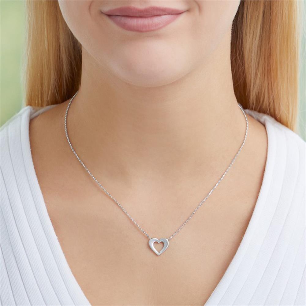 Unique Herzkette aus Sterlingsilber silber