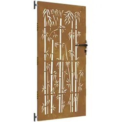 vidaXL Gartentor 85x200 cm Cortenstahl Bambus-Design