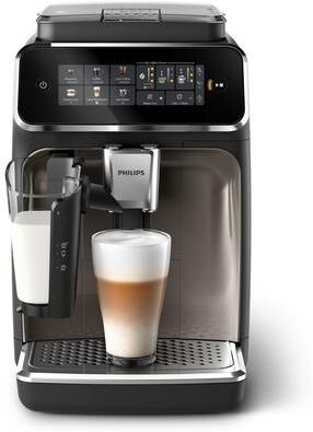 Philips 3300 Fully Automatic Espresso Machine with LatteGo Milk Frother, Black and Chrome - Black/Chrome