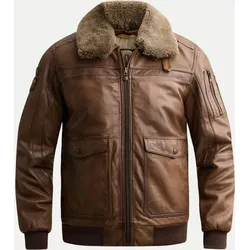Lederjacke SNOWPROP Braun XXL