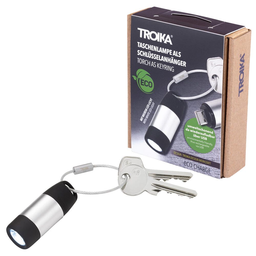 TROIKA® Taschenlampe ECO CHARGE TOR40/SI