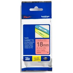 Brother, Beschriftungsband, Schriftband (1.80 cm, Schwarz, Rot)