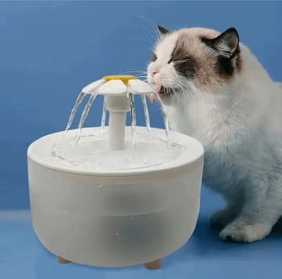Inspire Essentials Automatic Cat Water Fountain With Filter Quiet USB Electric Pet Dispenser 110v white Long Tube