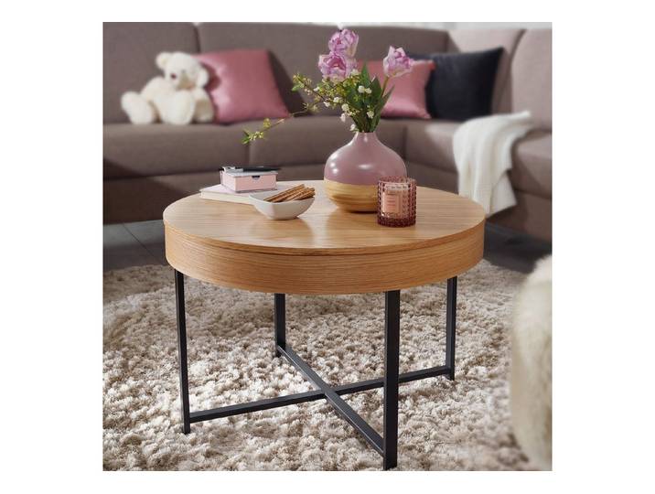 freiraum Couchtisch WL5.978, in Eichenfurnier, Holzwerkstoff - 49x69cm (HxD)