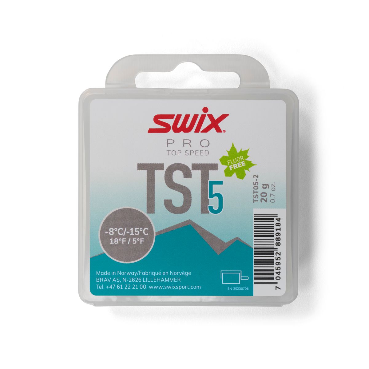 Swix TS5 Turbo Turquoise, -8 °C/-15°C, 20g neutral TST05-2