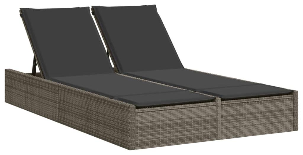 Doppelliegen - Zweisitzige Lounge-Garnitur - Gartenbank - Terrassenbank - Liegestuhl - Verstellbare Rückenlehne