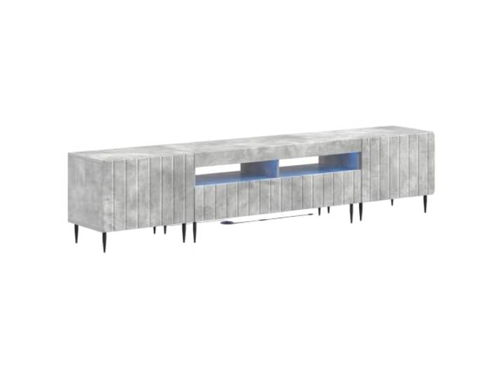 vidaXL 3-teiliges LED TV Regal ZWOLLE Betongrau Holzwerkstoff Bietet großzügigen Platz für deine Essentials. Platzsparende Struktur passt in enge Bereiche. Flexible Installation