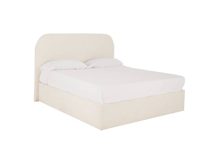 Lit avec coffre blanc pour matelas 200x200cm