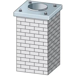 Bertrams Camino-fix Stülpkopf 02SKK1-22 Höhe 1,25 m, Innenmaß 220/220 mm, Typ Klinker, mit Abdeckung