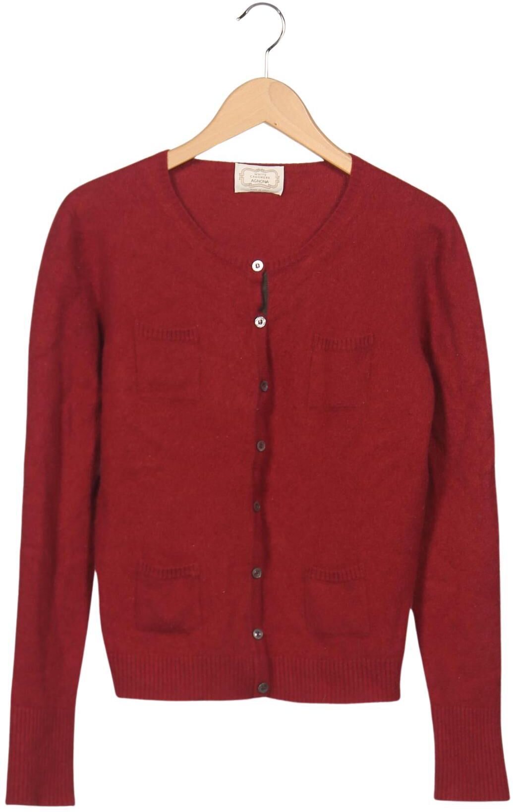Agnona Damen Strickjacke, Rot, Gr. M, Kaschmir / Angorawolle - Second Hand