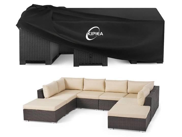 Abdeckhaube Gartenmöbel Winterfest 420D Oxford Wasserdicht UV-Schutz 320x320x81cm