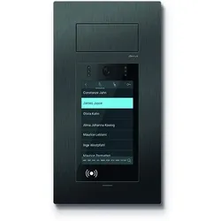 TCS CAE3004-IP-0156 Carus IP-Video-Außenstation Serie ARGOS 4 mit LC-Display, für bis zu 1.000 Wohneinheiten, UP schwarz CAE3004IP0156