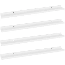 vidaXL Wandregale 4 Stk. Weiß 80x9x3 cm