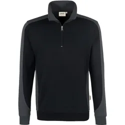 Zip-Sweatshirt Contrast "Performance" 476 - XL - schwarz