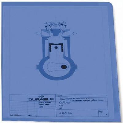 Durable Sichthüllen A4 120 my blau 100 Stück